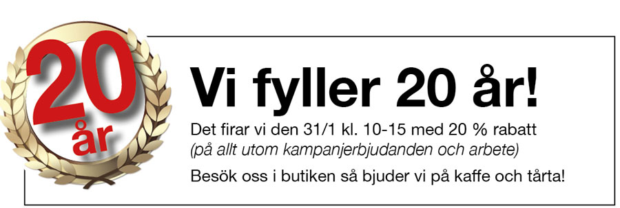 Vi fyller 20!